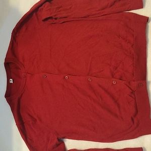 Red Cardigan Sweater Girls 11-12